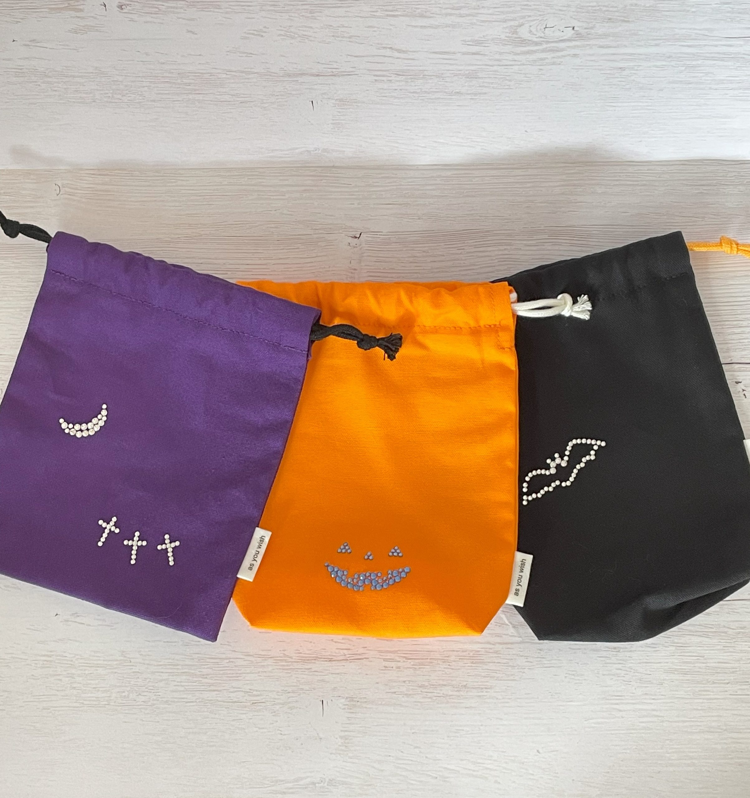 完成品ハロウィン巾着